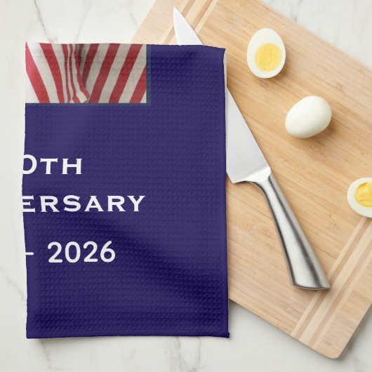 250th Anniversary USA Patriotic American Flags Theedoek (Quarter Fold)