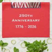 250th Anniversary USA Patriotic American Flags Theedoek (Gevouwen)