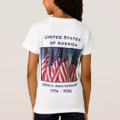 250th Anniversary USA Patriotic Child's  T-shirt (Achterkant)