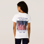 250th Anniversary USA Patriotic Child's  T-shirt (Achterkant volledig)