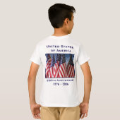 250th Anniversary USA Patriotic Child's  T-shirt (Achterkant volledig)