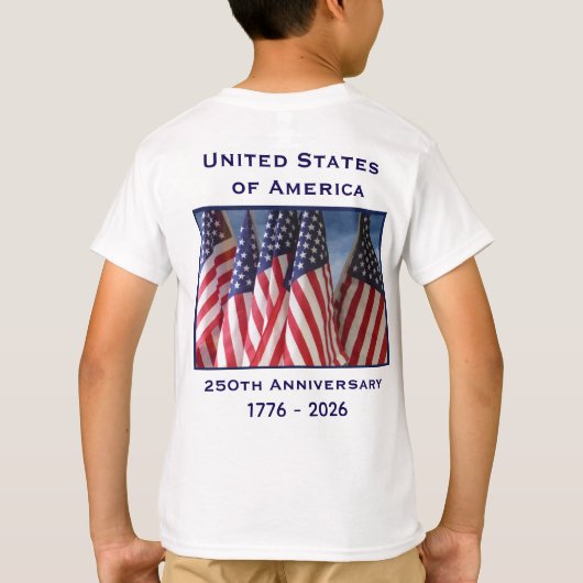 250th Anniversary USA Patriotic Child's  T-shirt (Achterkant)