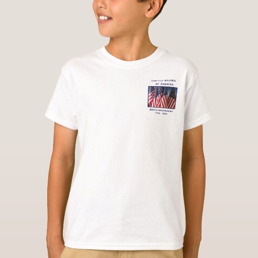 250th Anniversary USA Patriotic Child's  T-shirt (Voorkant)