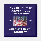 250th Anniversary USA Patriotic Flags  Magneet (Voorkant)