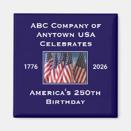250th Anniversary USA Patriotic Flags  Magneet
