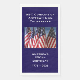 250th Anniversary USA Patriotic Flags Paper Servet
