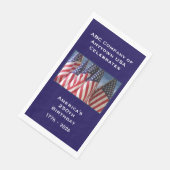 250th Anniversary USA Patriotic Flags Paper Servet (Hoek)