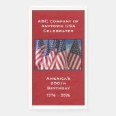 250th Anniversary USA Patriotic Flags Paper Servet (Voorkant)