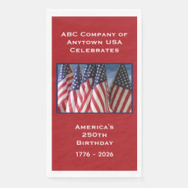 250th Anniversary USA Patriotic Flags Paper Servet