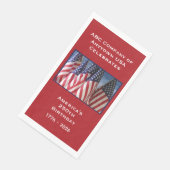 250th Anniversary USA Patriotic Flags Paper Servet (Hoek)