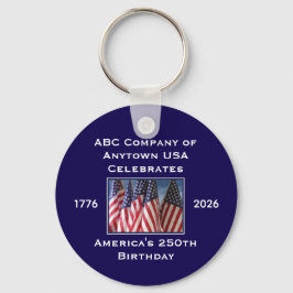 250th Anniversary USA Patriotic Flags  Sleutelhanger