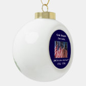 250th Anniversary USA Patriotic God Bless America  Keramische Bal Ornament (Links)