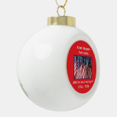 250th Anniversary USA Patriotic God Bless America  Keramische Bal Ornament (Links)