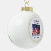 250th Anniversary USA Patriotic God Bless America  Keramische Bal Ornament (Links)