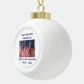250th Anniversary USA Patriotic God Bless America  Keramische Bal Ornament (Rechts)