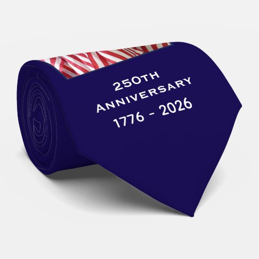 250th Anniversary USA Patriotic God Bless America  Stropdas (Opgerold)