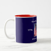 250th Anniversary USA Patriotic God Bless America Tweekleurige Koffiemok (Links)