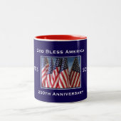 250th Anniversary USA Patriotic God Bless America Tweekleurige Koffiemok (Center)