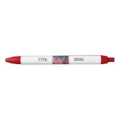 250th Anniversary USA Patriotic God Bless America Zwarte Inkt Pen (Voorkant)