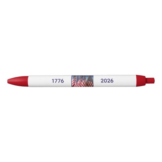 250th Anniversary USA Patriotic God Bless America Zwarte Inkt Pen (Voorkant)