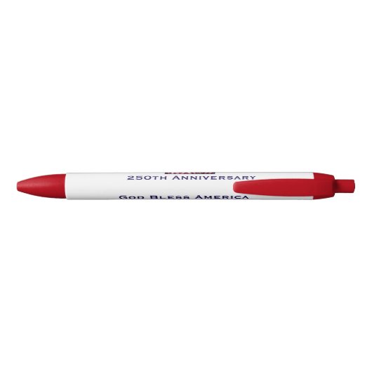 250th Anniversary USA Patriotic God Bless America Zwarte Inkt Pen (Achterkant)