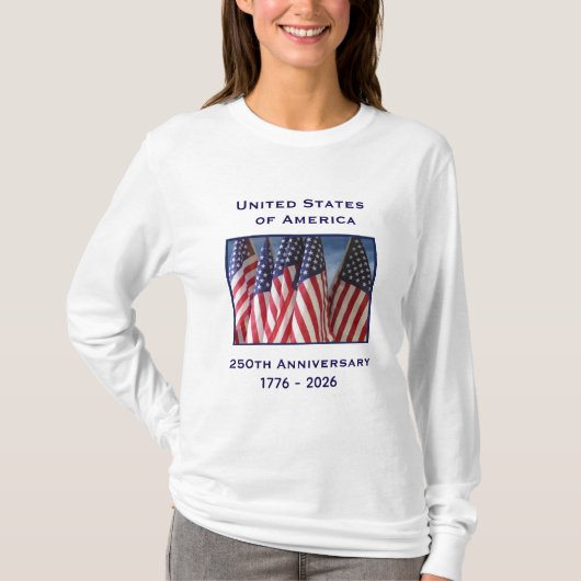 250th Anniversary USA Patriotic Long Sleeve T-shirt (Voorkant)