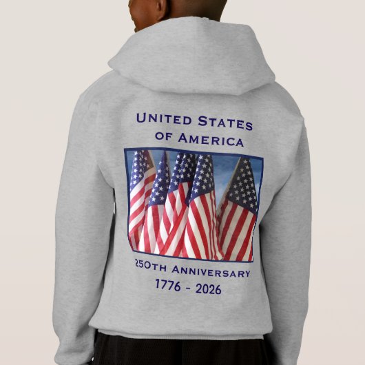 250th Anniversary USA Patriotic Pullover Hoodie (Achterkant)