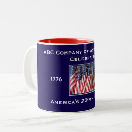 250th Anniversary USA Patriotic  Tweekleurige Koffiemok