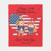 250th Birthday America Fleece Blanket (Voorkant)