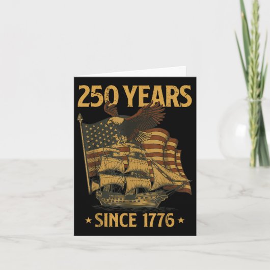 250th Birthday Independence Day Bald Eagle Patriot Kaart (Voorkant)
