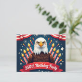 250th birthday uitnodiging briefkaart (Staand voorkant)