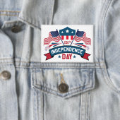 250th Independence Day USA Flags & Fireworks Button (Insitu)
