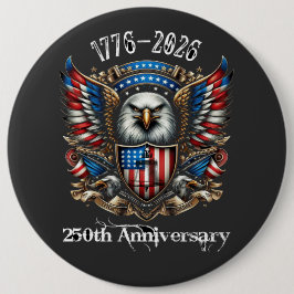 250th USA Anniversary 1776 2026 Ronde Button 6,0 Cm