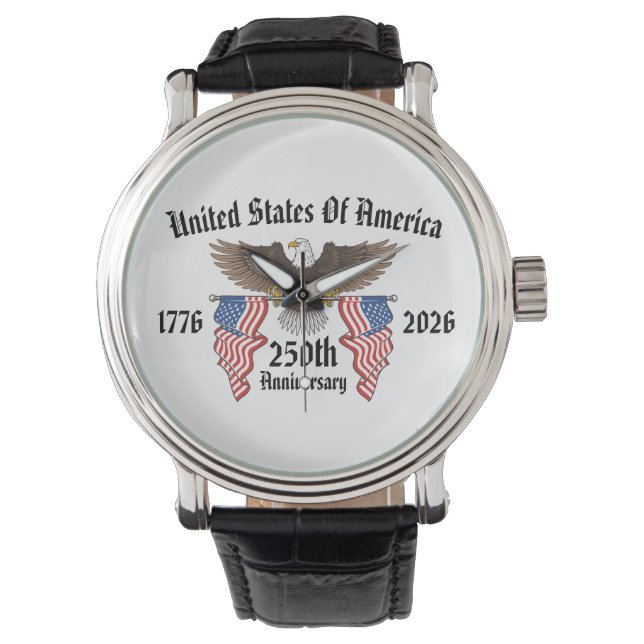 250th USA Anniversary 4th Of July Independence Day Horloge (Voorkant)