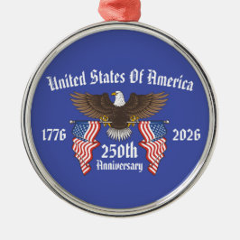 250th USA Anniversary 4th Of July Independence Day Metalen Ornament