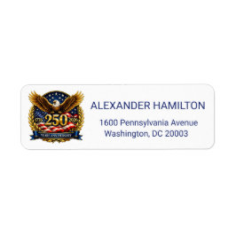 250th USA Anniversary Eagle Emblem  Return Address Etiket