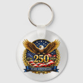250th USA Anniversary Eagle Emblem  Sleutelhanger (Voorkant)