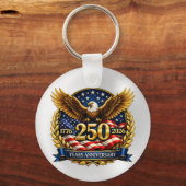 250th USA Anniversary Eagle Emblem  Sleutelhanger (Voorkant)