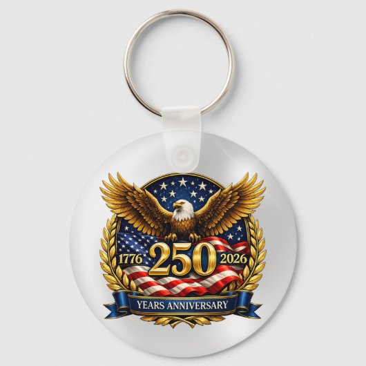 250th USA Anniversary Eagle Emblem  Sleutelhanger (Achterkant)
