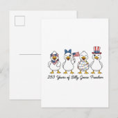 250th Years of Silly Goose Freedom Semiquincentenn Aankondigingskaart (Voorkant / Achterkant)