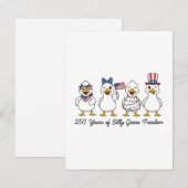 250th Years of Silly Goose Freedom Semiquincentenn Bedankkaart (Voorkant / Achterkant)