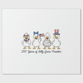 250th Years of Silly Goose Freedom Semiquincentenn Cadeaupapier