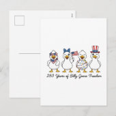 250th Years of Silly Goose Freedom Semiquincentenn Feestdagenkaart (Voorkant / Achterkant)