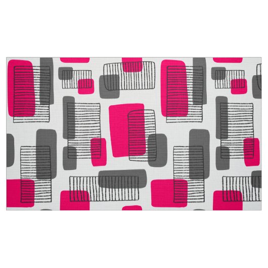 251215 - Neon Red en Grey Stof (Fat Quarter)