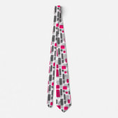 251215 - Neon Red en Grey Stropdas (Achterkant)