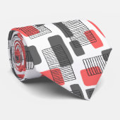 251215 - Tropisch roze en grijs Stropdas (Opgerold)