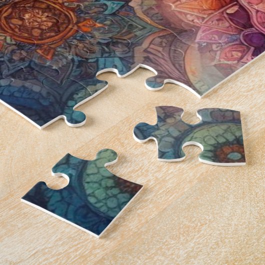 252 Stukken Kraai Boom des Levens Mandala Heidens Legpuzzel (Zijkant)