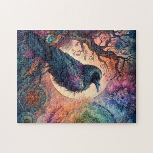 252 Stukken Kraai Boom des Levens Mandala Heidens Legpuzzel (Horizontaal)