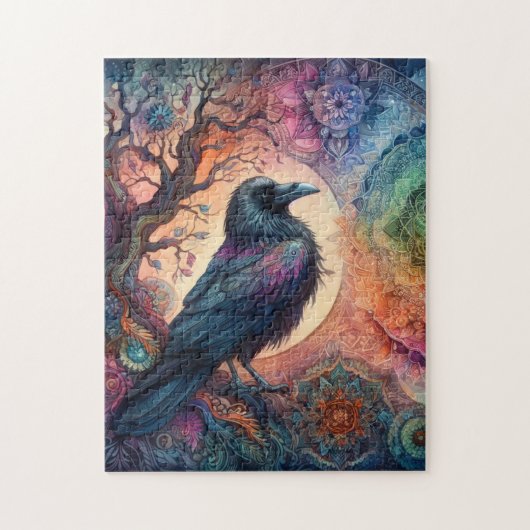 252 Stukken Kraai Boom des Levens Mandala Heidens Legpuzzel (Verticaal)