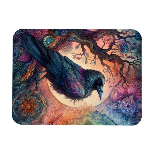 252 Stukken Kraai Boom des Levens Mandala Heidens Magneet (Horizontaal)